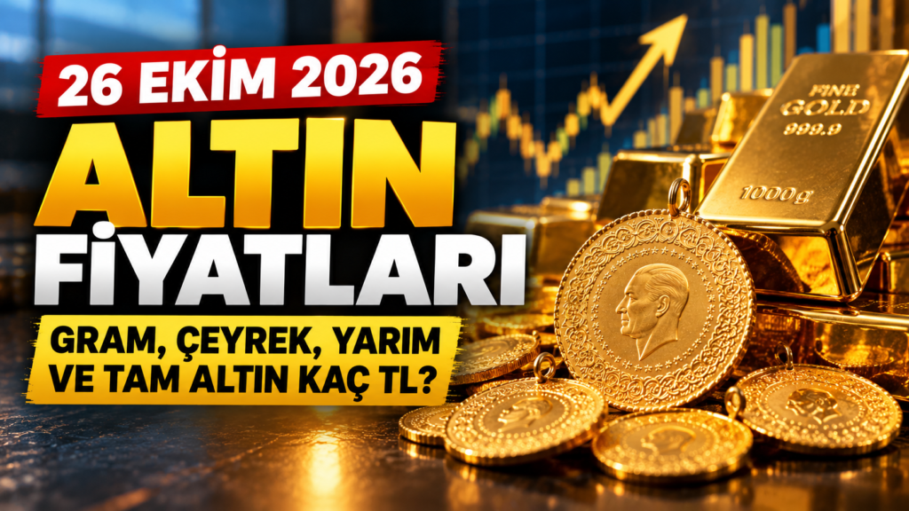 26 Ekim 2026 Altın Fiyatları: Gram, Çeyrek ve Yarım Altın Kaç TL?