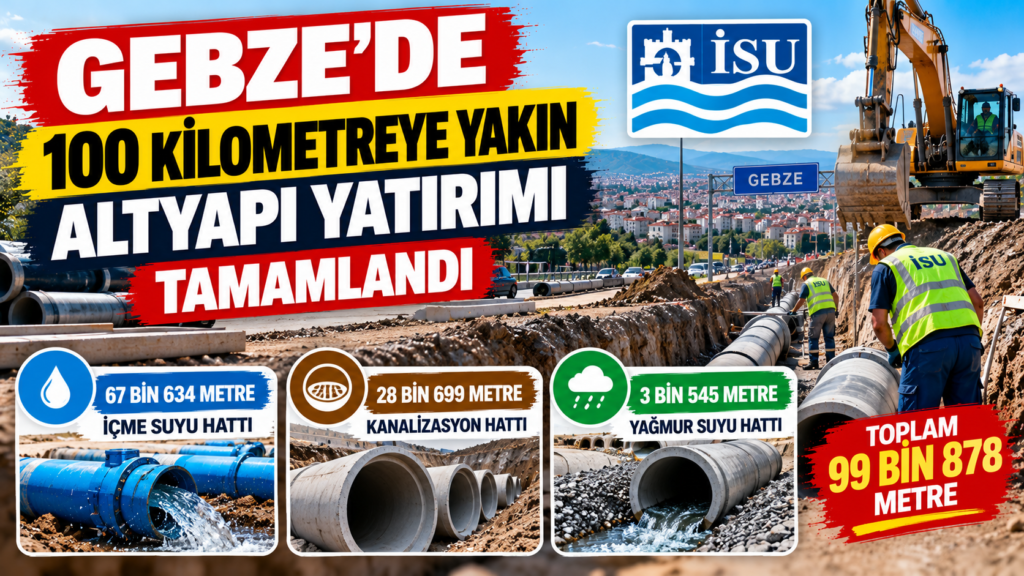 Gebze’de 100 Kilometreye Yakın Altyapı Yatırımı Tamamlandı