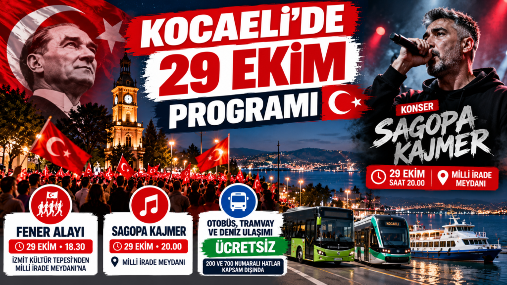 Kocaeli’de 29 Ekim Programı Belli Oldu: Fener Alayı ve Sagopa Kajmer Konseri