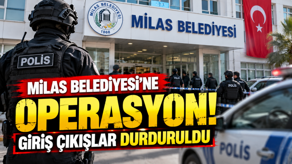 Milas Belediyesi’ne Operasyon! Belediye Binasına Giriş ve Çıkışlar Durduruldu