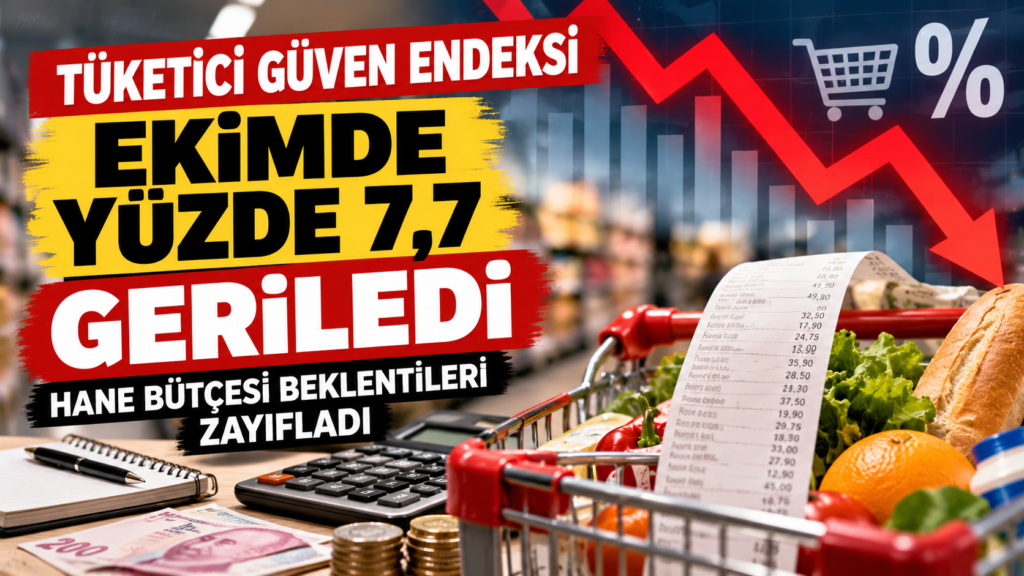 Tüketici Güven Endeksi Ekimde Yüzde 7,7 Geriledi: Hane Bütçesi Beklentileri Zayıfladı